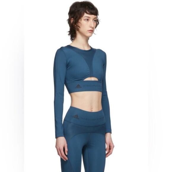 Adidas Stella McCartney Training Long Sleeve Crop Top - Picture 3 of 11